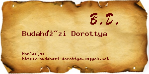 Budaházi Dorottya névjegykártya